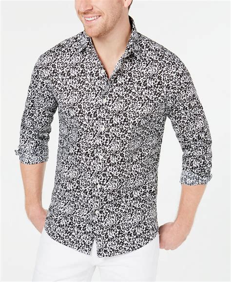 michael kors floral linen shirt sportinglife|Michael Kors button up shirts.